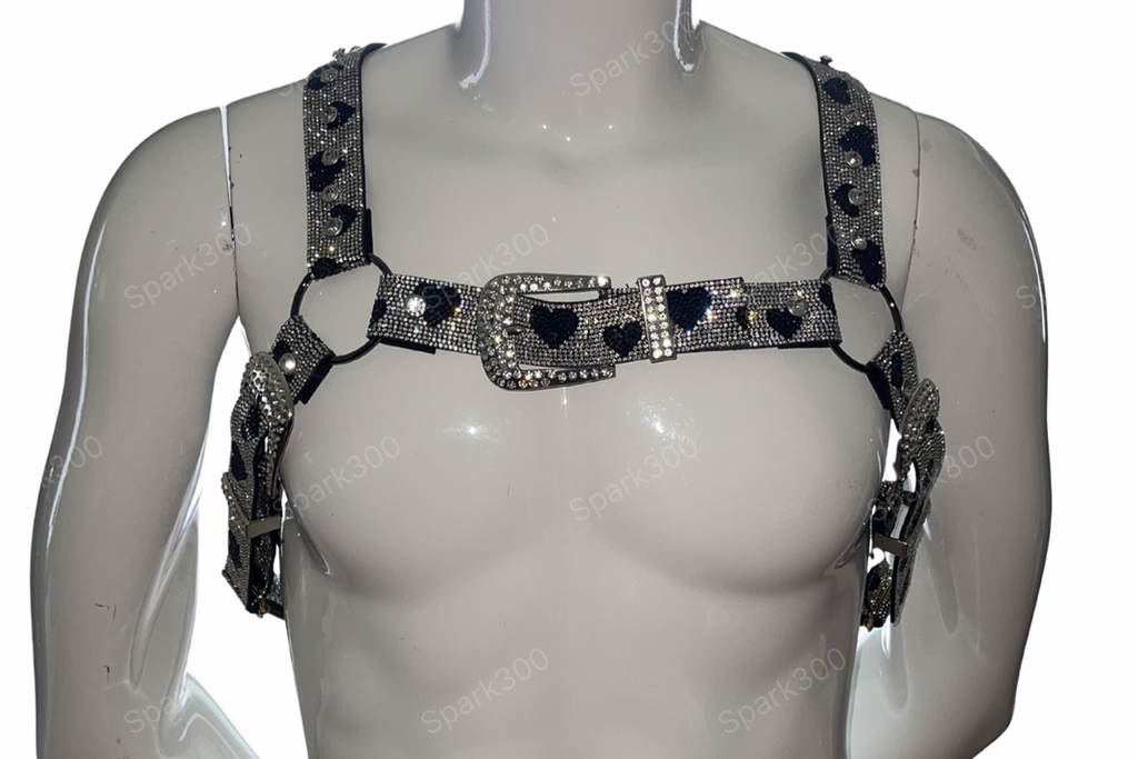 Black Heart Diamond Harness