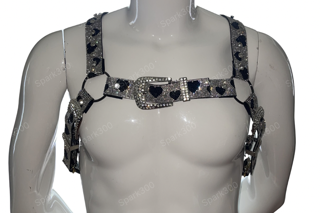 Black Heart Diamond Harness
